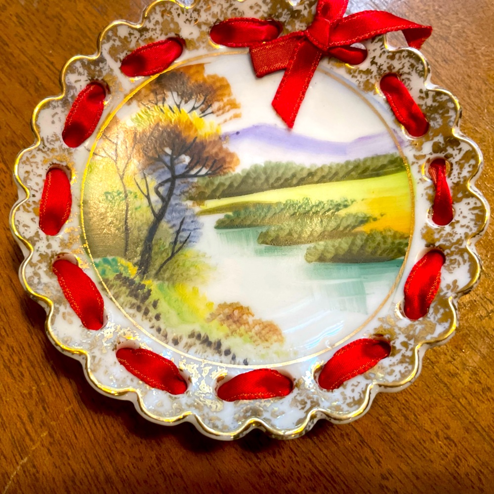 Vintage Small Hand Painted Decretive Plate